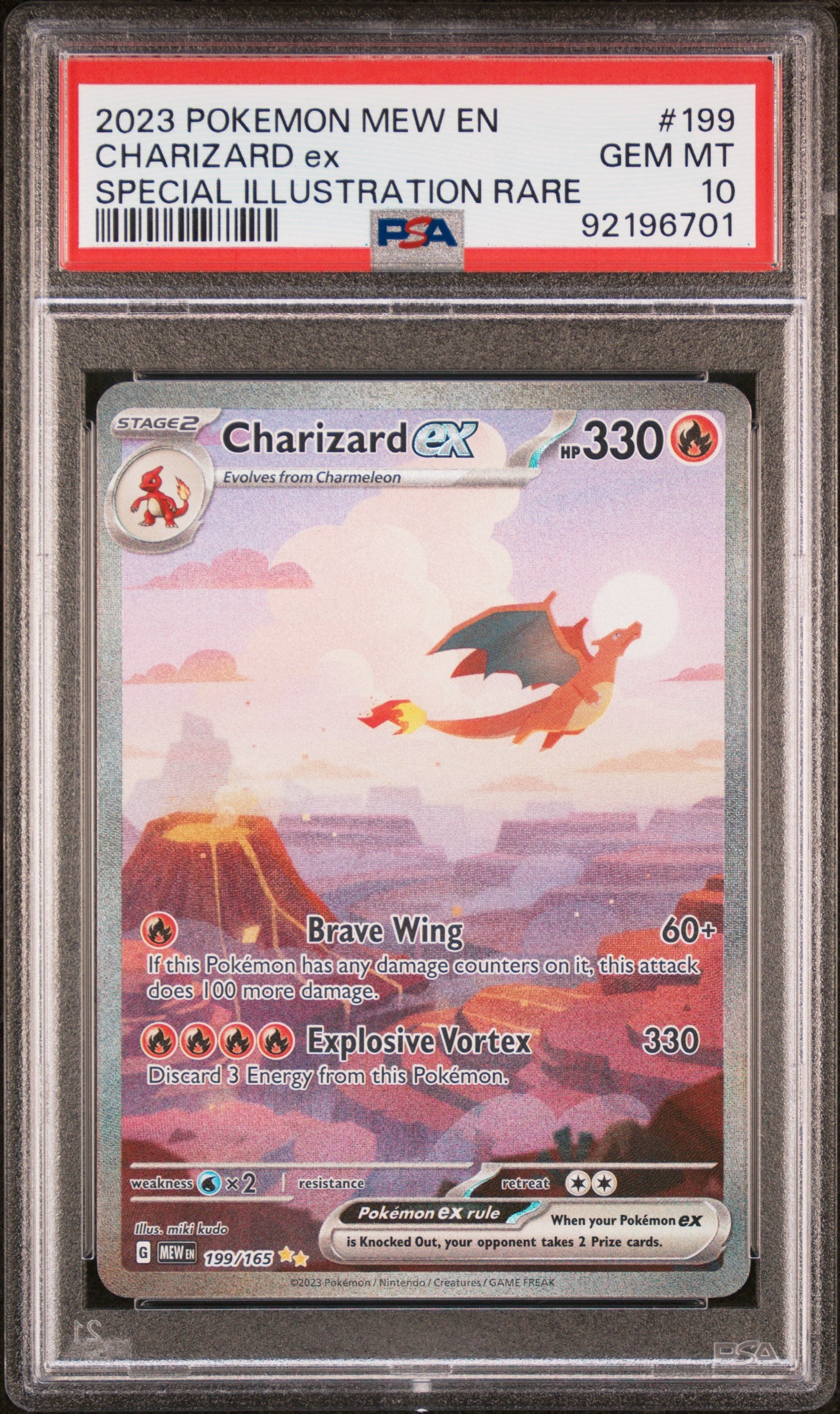 Charizard EX #199 - 151 Mew - PSA 10