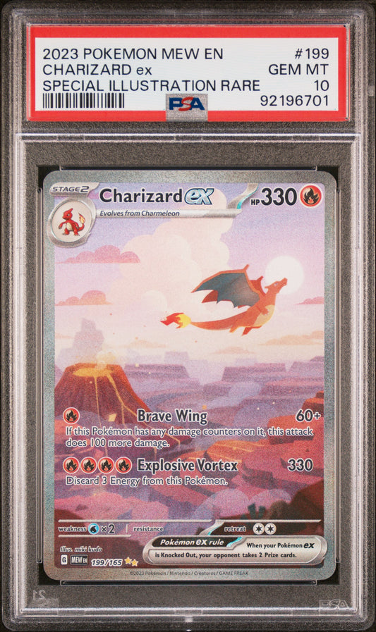 Charizard EX #199 - 151 Mew - PSA 10