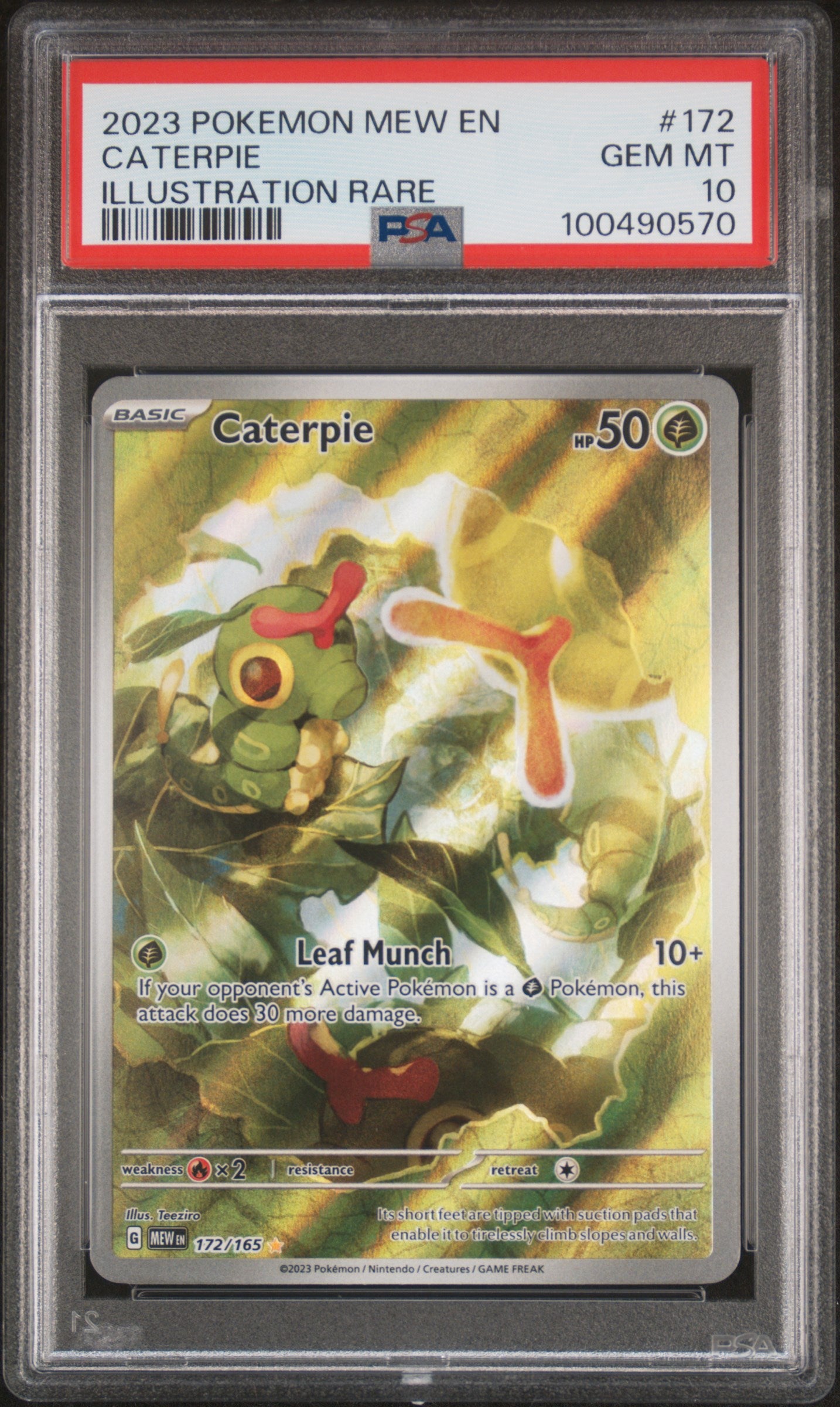 Caterpie #172 - 151 Mew - PSA 10