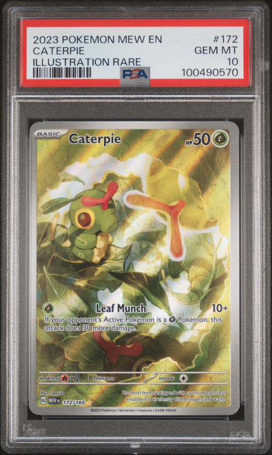 Caterpie #172 - 151 Mew - PSA 10