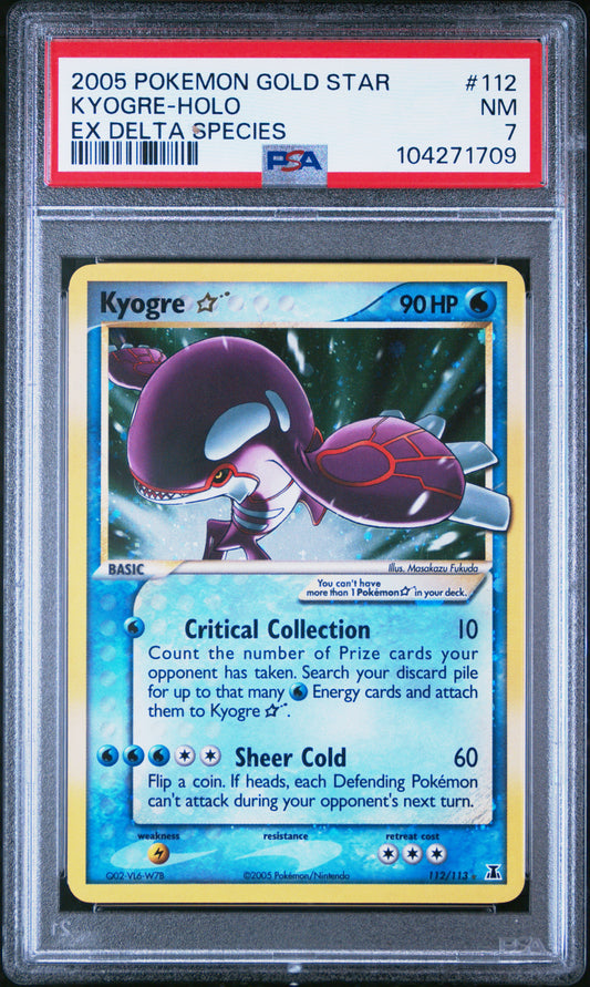 Kyogre Gold Star #112 - Delta Species - PSA 10