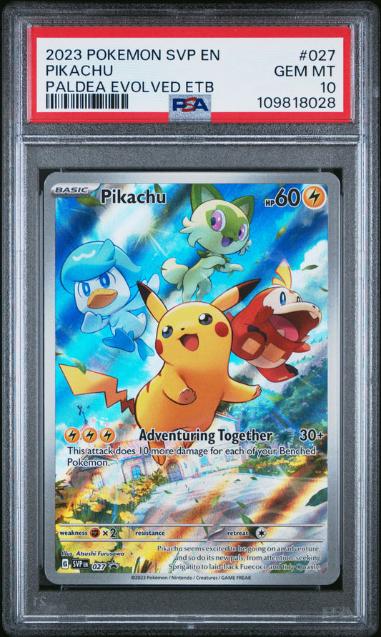 Pikachu #27 - Paldea Evolved Promo - PSA 10