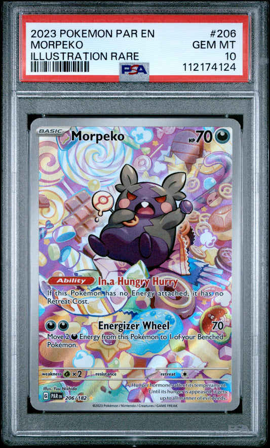 Morpeko #206 - Paradox Rift - PSA 10