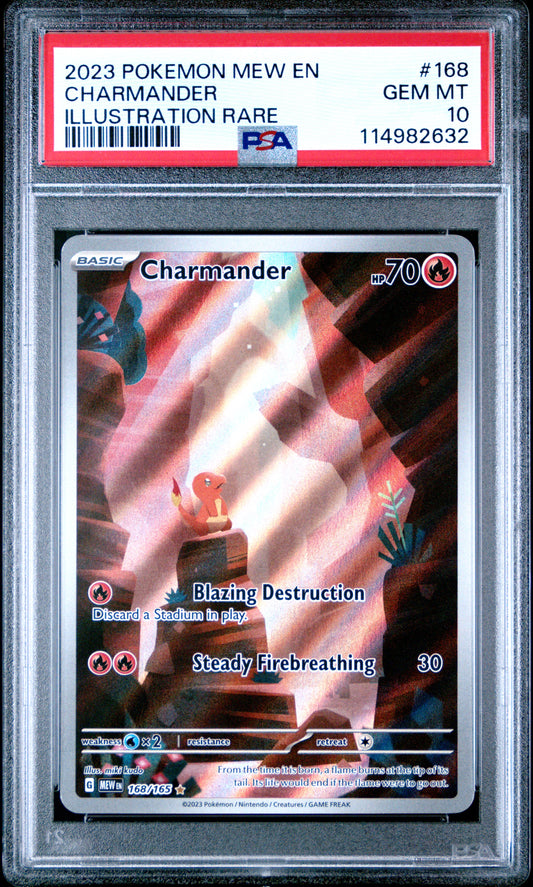 Charmander #168 - 151 Mew - PSA 10