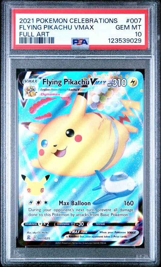 Flying Pikachu VMAX #7 - Celebrations - PSA 10