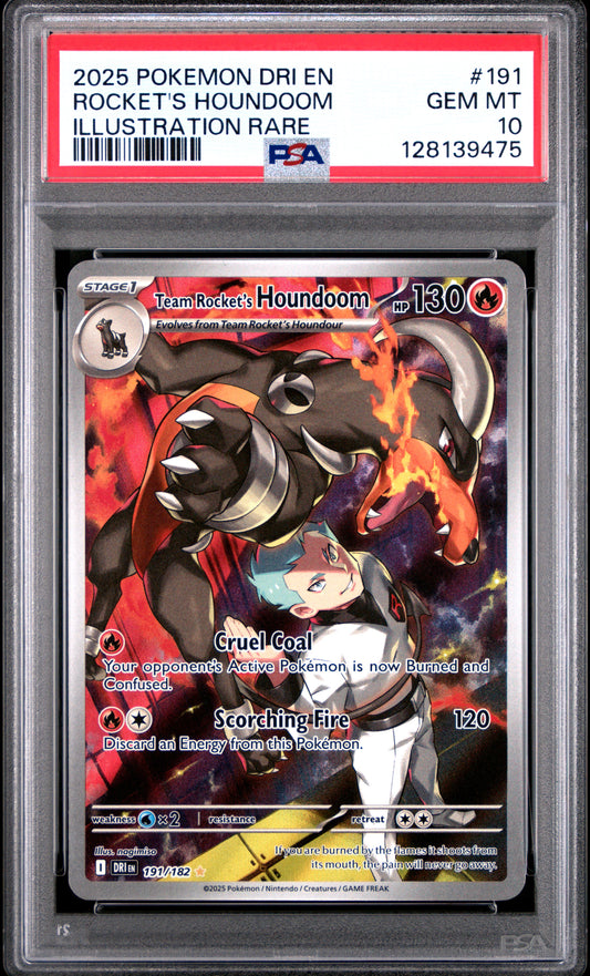 Team Rocket's Houndoom #191 - Destined Rivals - PSA 10