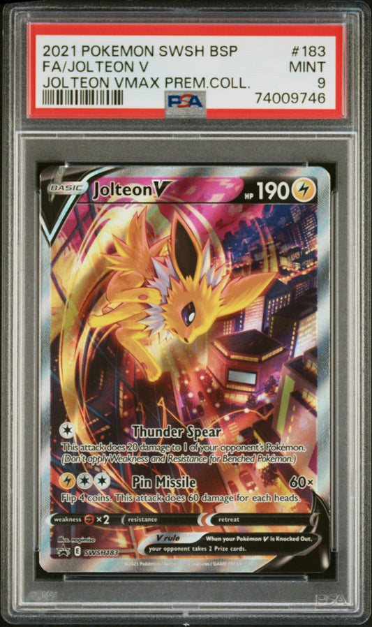 Jolteon V #183 - Premium Collection - PSA 9