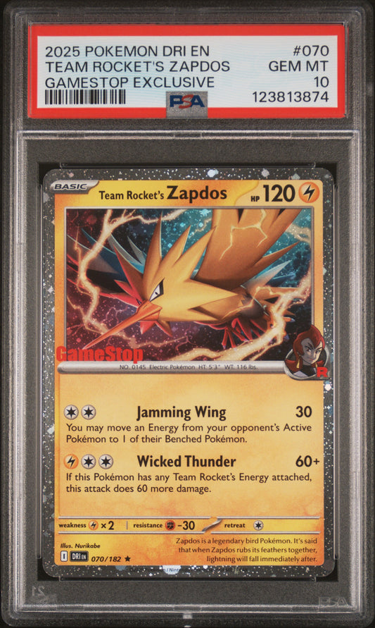 Team Rocket's Zapdos - Gamestop Exclusive - PSA 10