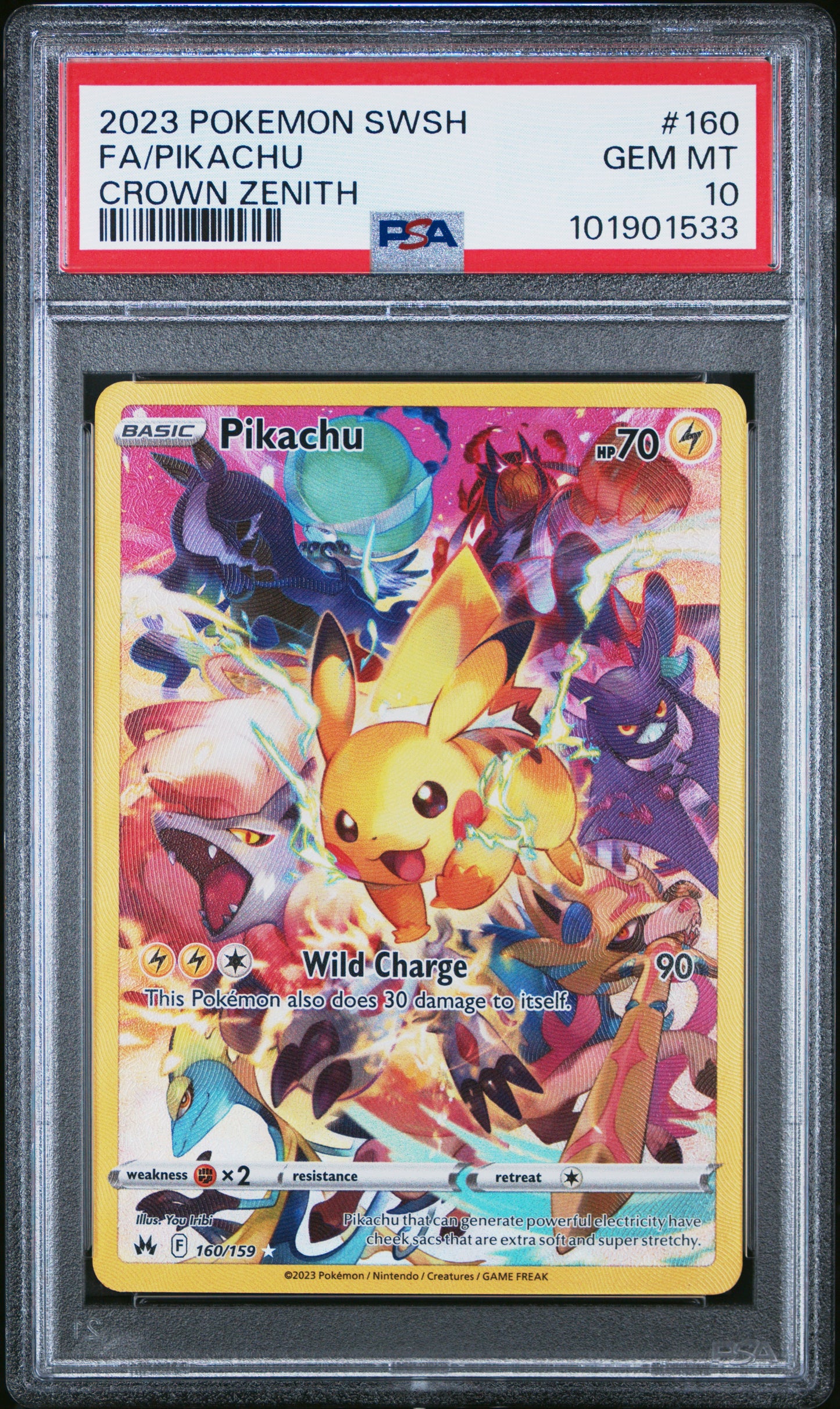 Pikachu #160 - Crown Zenith - PSA 10
