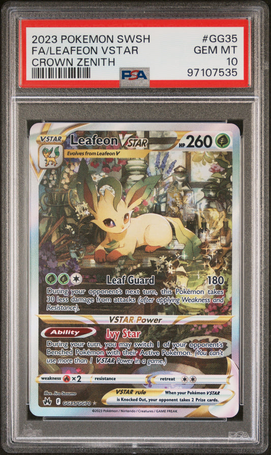 Leafeon Vstar #GG35 - Crown Zenith - PSA 10