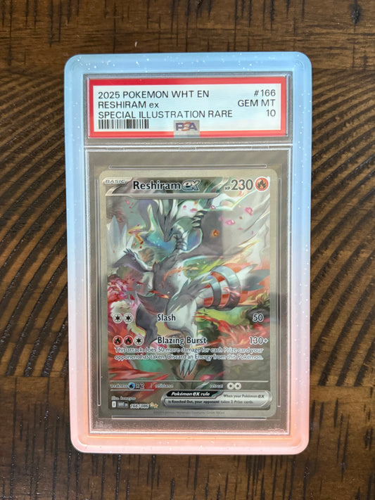 Reshiram EX #166 - White Flare - PSA 10
