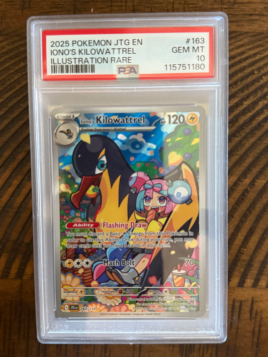 Iono's Kilowattrel #163 - Journey Together - PSA 10