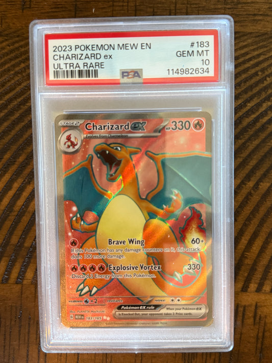 Charizard EX #183 - Mew 151 - PSA 10