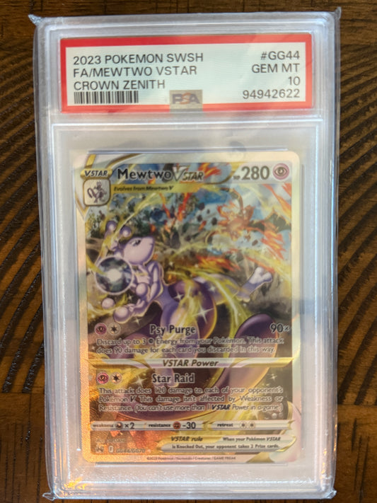 Mewtwo Vstar #GG44 - Crown Zenith - PSA 10
