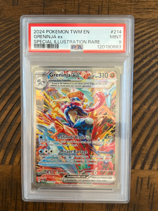Greninja EX #214 - Twilight Masquerade - PSA 9