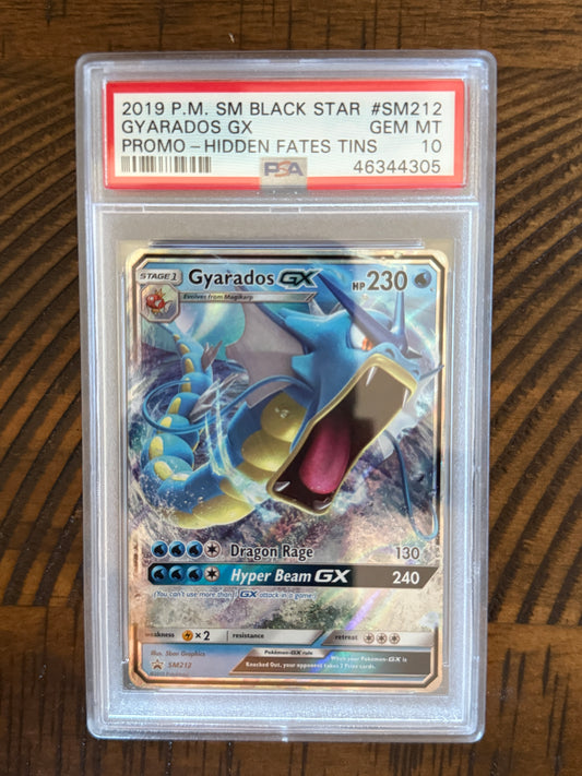 Gyarados EX #SM212 - Hidden Fates Tins - PSA 10