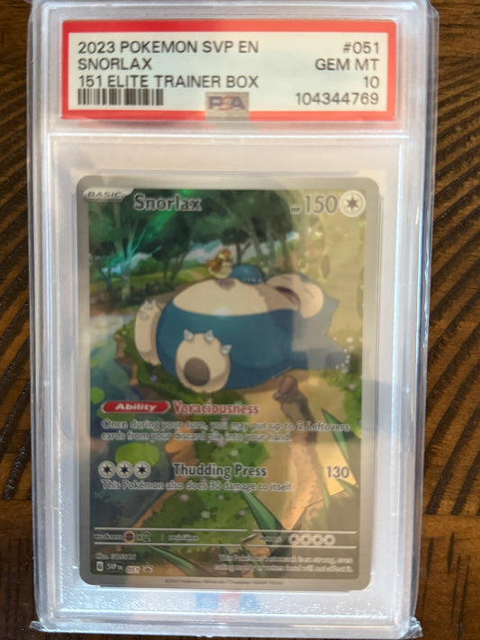Snorlax #051 - 151 Elite Trainer Box - PSA 10