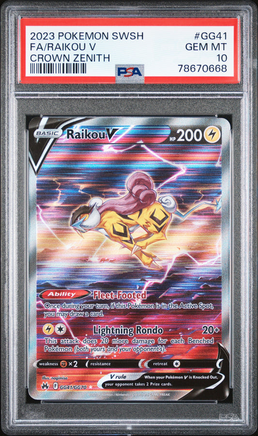 Raikou V  #GG56 -  Crown Zenith - PSA 10
