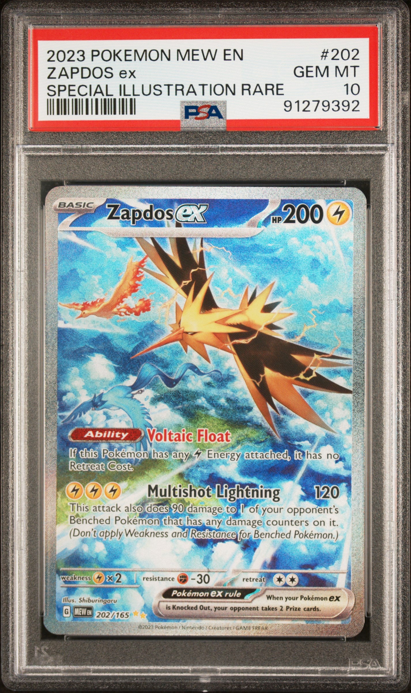 Zapdos EX #202 - 151 - PSA 10