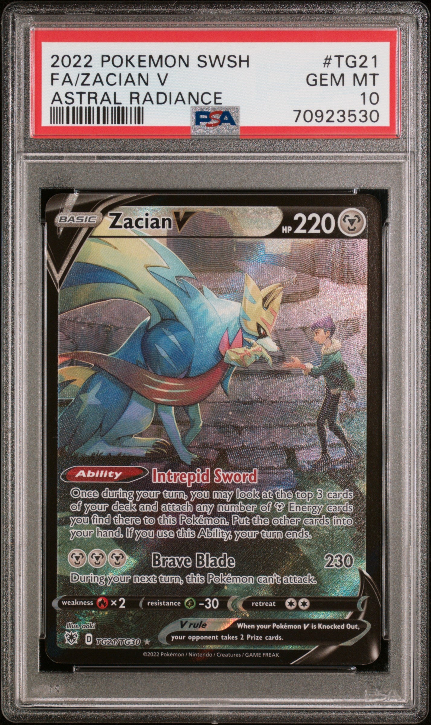 Zacian V #TG21 - Astral Radiance - PSA 10