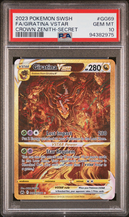 Giratina Vstar #GG69 - Crown Zenith - PSA 10