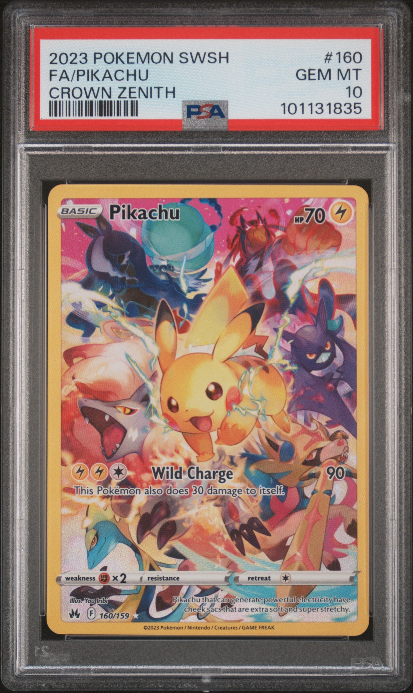 Pikachu #160 - Crown Zenith - PSA 10