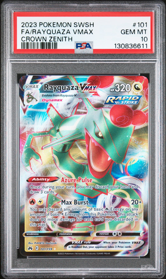Rayquaza VMAX #101 - Crown Zenith - PSA 10