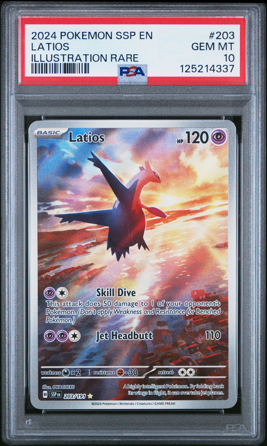 Latios #203 - Surging Sparks - PSA 10