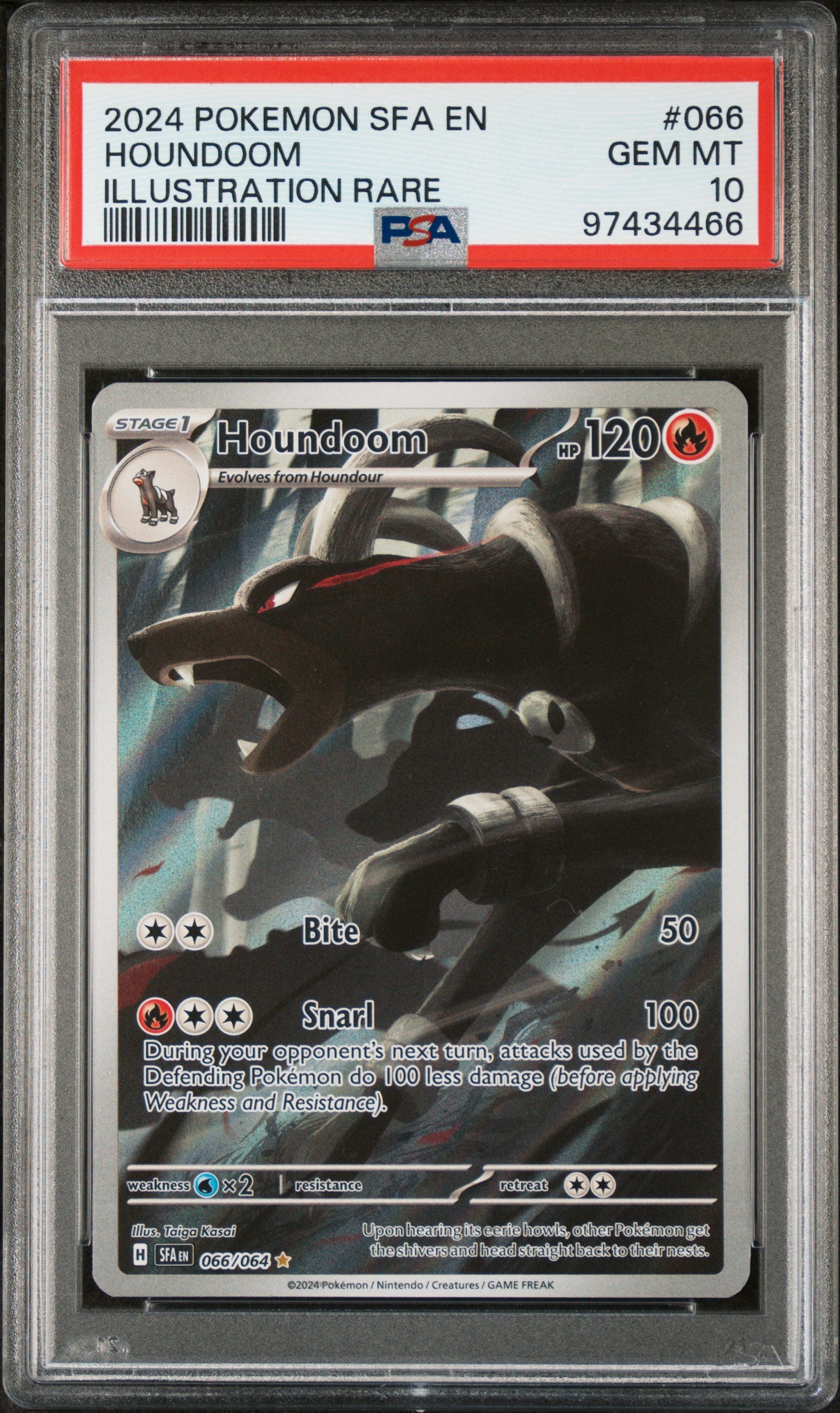 Houndoom #66 - Shrouded Fables - PSA 10