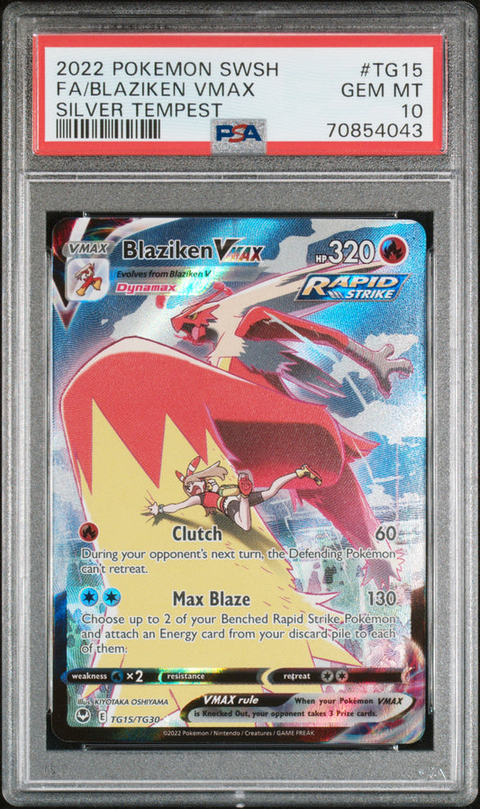Blaziken Vmax #TG15 - SIlver Tempest - PSA 10