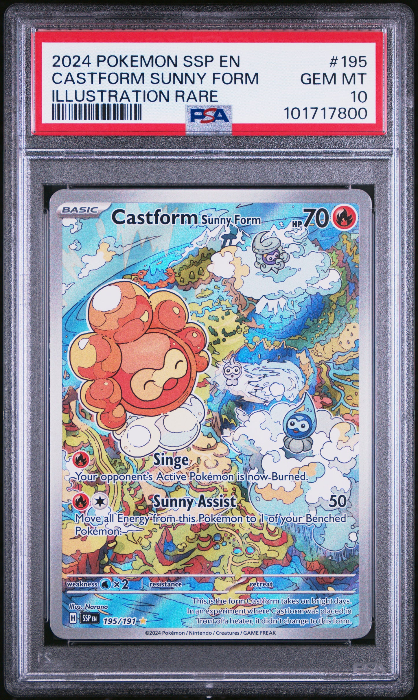 Castform #195 - Surging Sparks - PSA 10