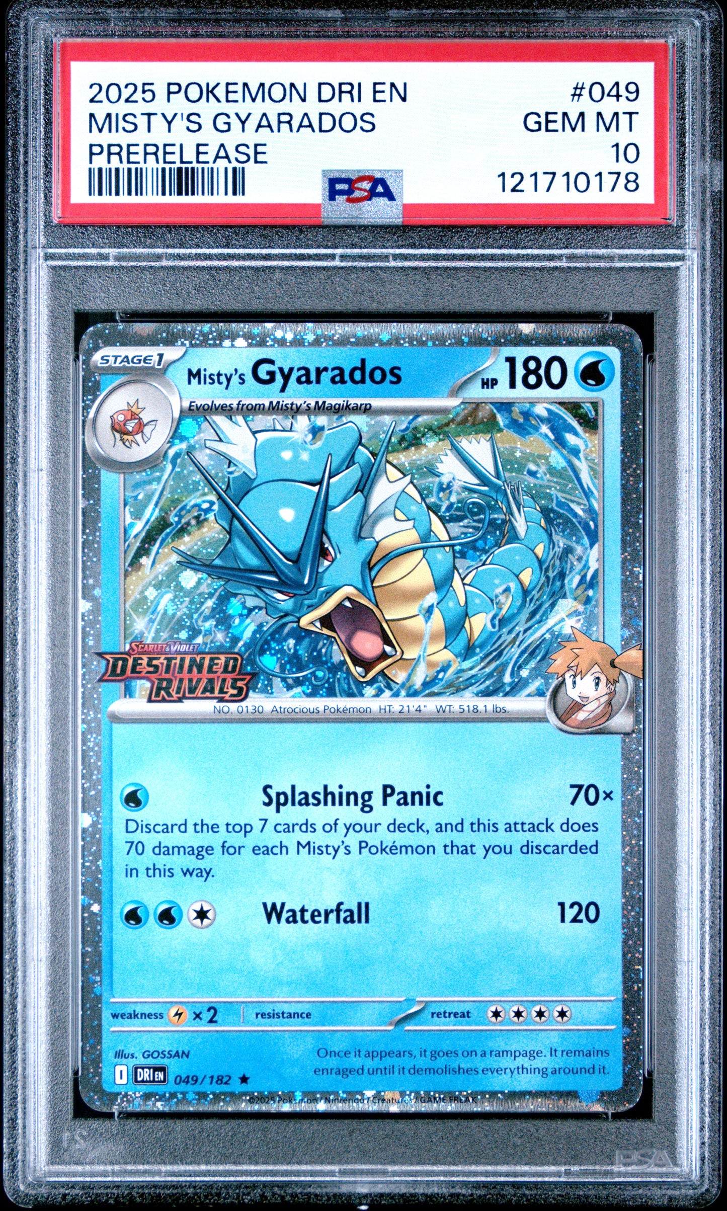 Misty's Gyarados #49 - Prelease Destined Rivals - PSA 10