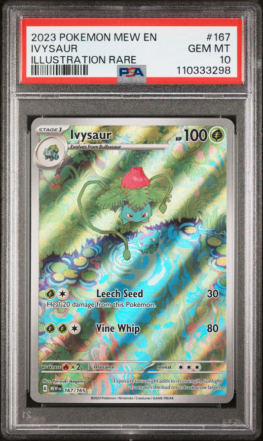 Ivysaur #167 - 151 Mew - PSA 10